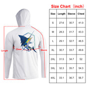 Long Sleeve Hoody Shirts UPF 50+ (Sailfish Anchor)