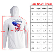 Long Sleeve Hoody Shirts UPF 50+ (Americana Trout)