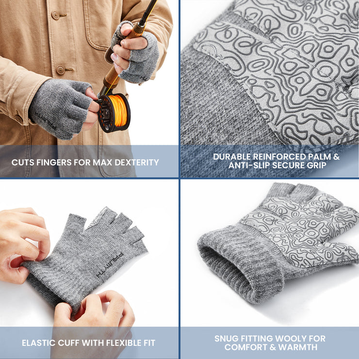 Fingerles Wool Gloves - 5 Cut