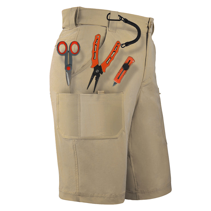 palmyth fishing shorts 10.5" inseam bottoms quick dry fishing shorts