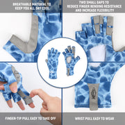 UV Protection Fingerless Gloves (Palmless)
