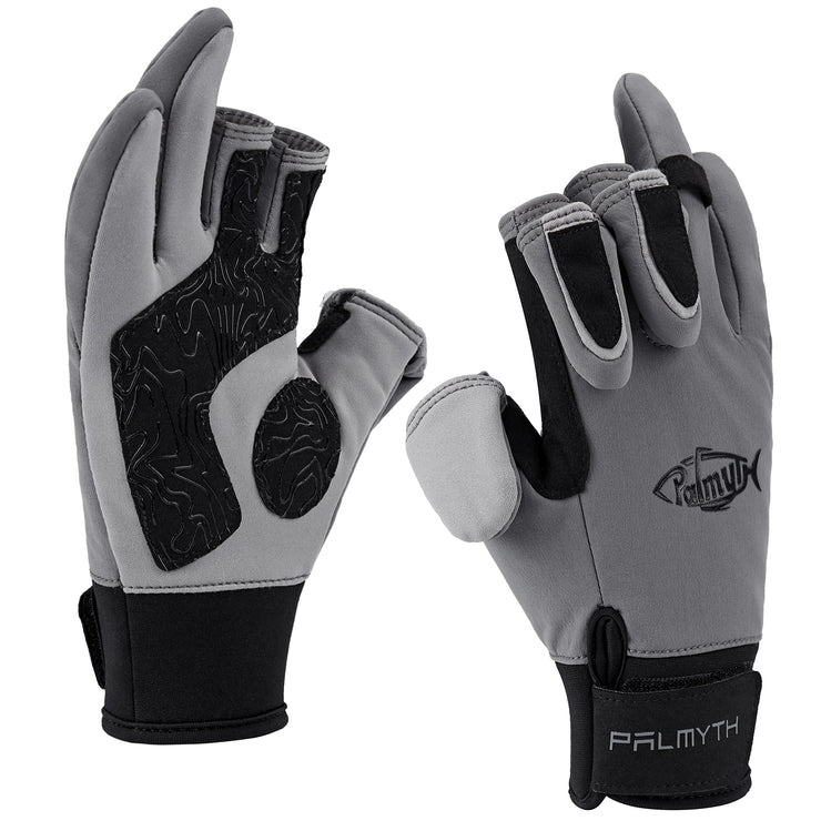 Palmyth Cold Weather Gloves Magnet Convert 3 Cut Fingers for Men