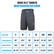 palmyth fishing shorts 10.5" inseam bottoms quick dry fishing shorts size chart