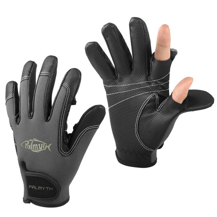 Palmyth Neoprene Gloves 2 Cut Fingers for Cold Weather IceFishing